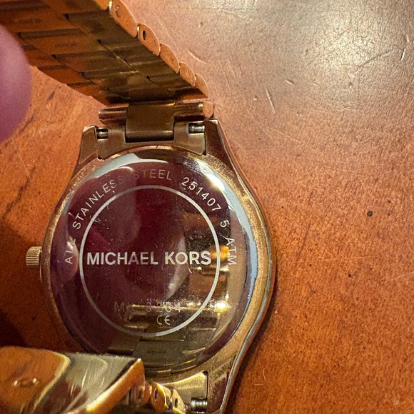 Michael Kors Gold and Pink Women's Watch - Picture 3 of 3